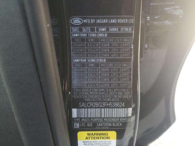 Photo 12 VIN: SALCR2BG3FH538624 - LAND ROVER DISCOVERY 