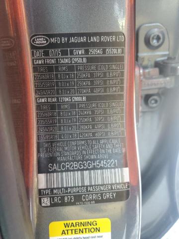 Photo 12 VIN: SALCR2BG3GH545221 - LAND ROVER DISCOVERY 