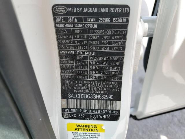 Photo 12 VIN: SALCR2BG3GH632990 - LAND-ROVER DISCOVERY 