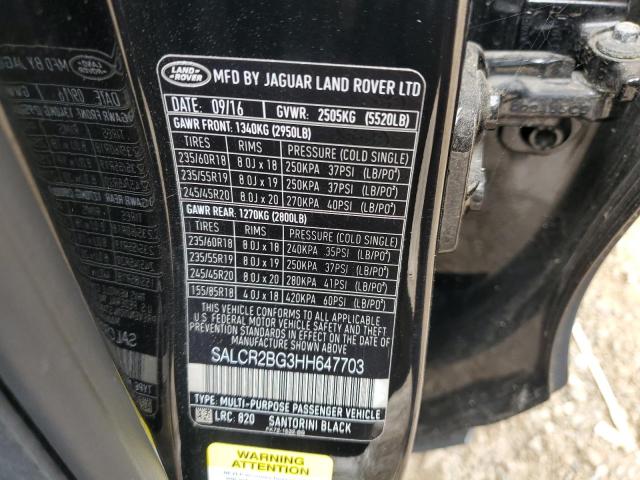 Photo 12 VIN: SALCR2BG3HH647703 - LAND ROVER DISCOVERY 