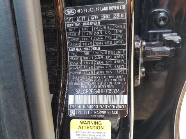 Photo 12 VIN: SALCR2BG4HH705334 - LAND ROVER DISCOVERY 