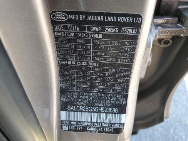 Photo 11 VIN: SALCR2BG5GH593688 - LAND ROVER DISCOVERY 