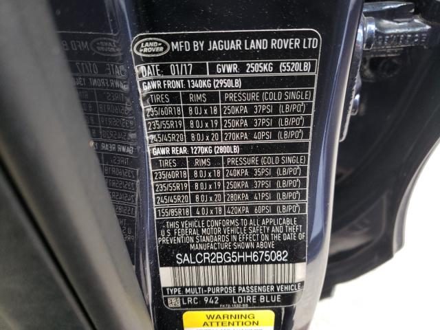 Photo 9 VIN: SALCR2BG5HH675082 - LAND ROVER DISCOVERY 