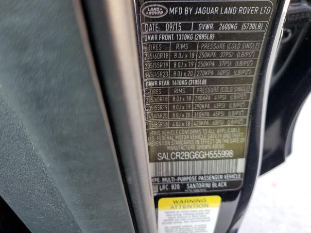 Photo 12 VIN: SALCR2BG6GH555998 - LAND ROVER DISCOVERY 