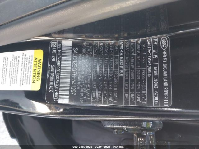 Photo 8 VIN: SALCR2BG7FH541297 - LAND ROVER DISCOVERY SPORT 