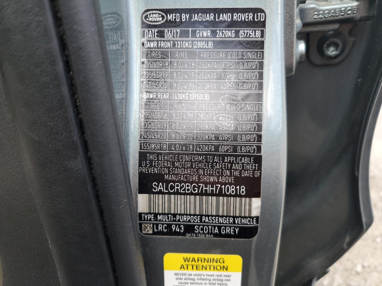 Photo 12 VIN: SALCR2BG7HH710818 - LAND ROVER DISCOVERY 