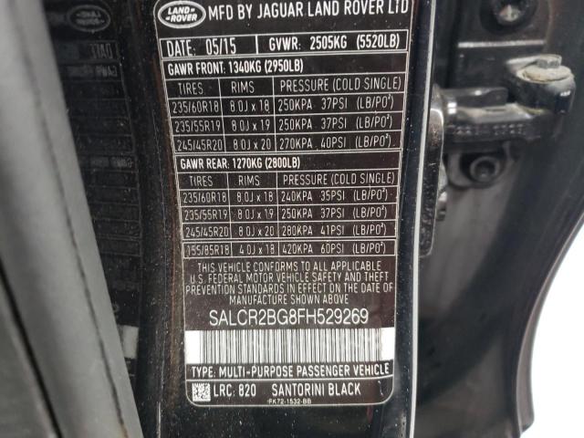 Photo 9 VIN: SALCR2BG8FH529269 - LAND ROVER DISCOVERY 