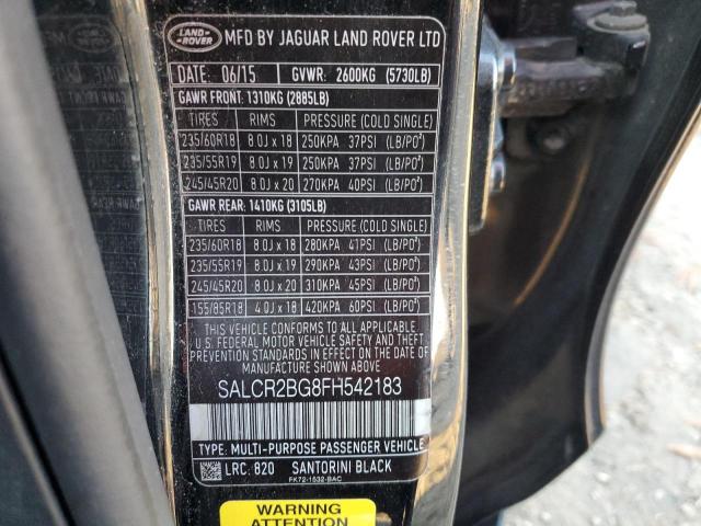 Photo 11 VIN: SALCR2BG8FH542183 - LAND ROVER DISCOVERY 