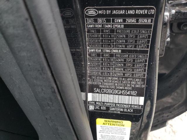 Photo 12 VIN: SALCR2BG9GH554182 - LAND ROVER DISCOVERY 