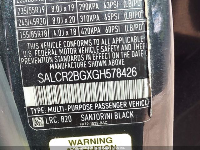 Photo 8 VIN: SALCR2BGXGH578426 - LAND-ROVER DISCOVERY SPORT 