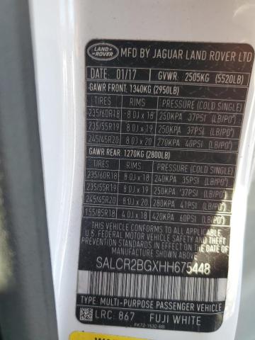 Photo 12 VIN: SALCR2BGXHH675448 - LAND ROVER DISCOVERY 