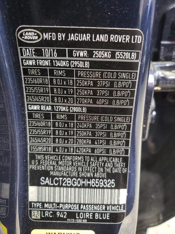 Photo 9 VIN: SALCT2BG0HH659325 - LAND ROVER DISCOVERY 