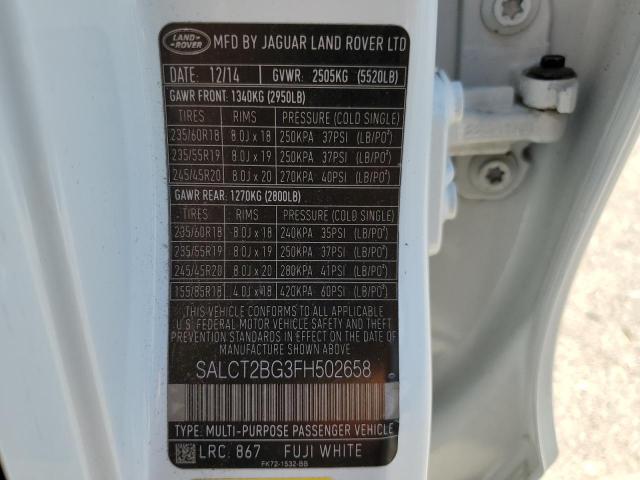 Photo 12 VIN: SALCT2BG3FH502658 - LAND ROVER DISCOVERY 