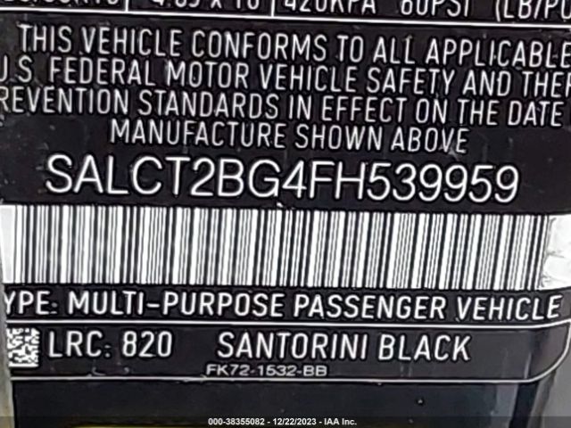 Photo 8 VIN: SALCT2BG4FH539959 - LAND ROVER DISCOVERY SPORT 