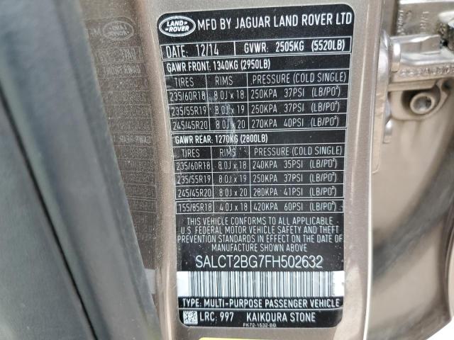 Photo 11 VIN: SALCT2BG7FH502632 - LAND ROVER DISCOVERY 