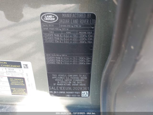 Photo 8 VIN: SALE1EEU9L2028361 - LAND ROVER DEFENDER 