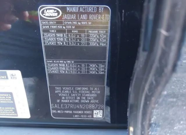 Photo 8 VIN: SALE37RU4N2088728 - LAND ROVER DEFENDER 