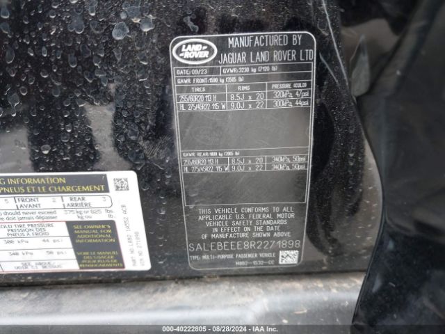 Photo 8 VIN: SALEBEEE8R2271898 - LAND ROVER DEFENDER 