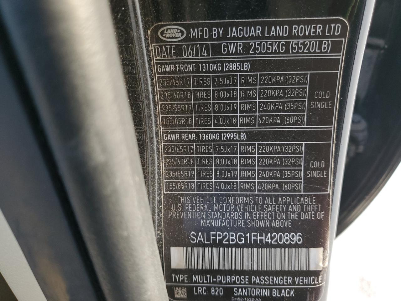 Photo 11 VIN: SALFP2BG1FH420896 - LAND ROVER LR2 