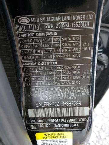 Photo 12 VIN: SALFR2BG2EH387299 - LAND ROVER LR2 HSE 