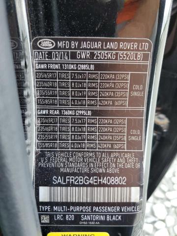 Photo 9 VIN: SALFR2BG4EH408802 - LAND ROVER LR2 HSE 