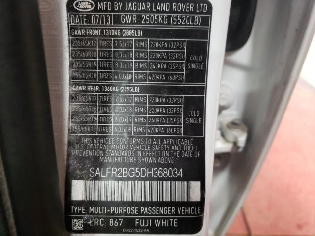 Photo 9 VIN: SALFR2BG5DH368034 - LAND ROVER LR2 HSE 