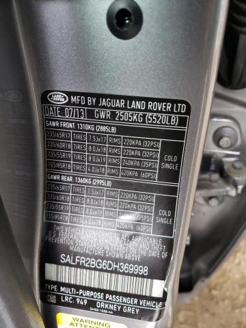 Photo 12 VIN: SALFR2BG6DH369998 - LAND ROVER LR2 HSE 