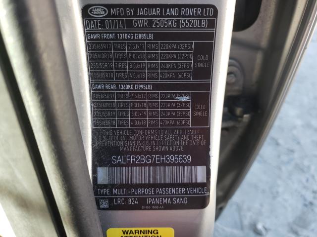 Photo 9 VIN: SALFR2BG7EH395639 - LAND ROVER LR2 