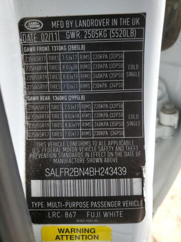 Photo 12 VIN: SALFR2BN4BH243439 - LAND ROVER LR2 HSE 