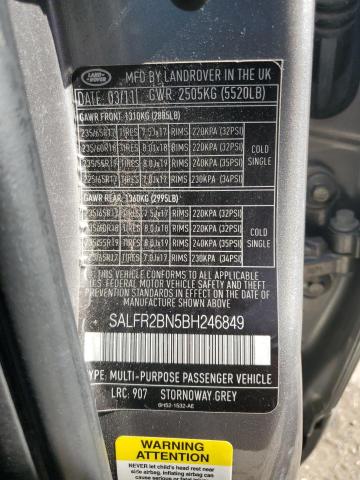 Photo 12 VIN: SALFR2BN5BH246849 - LAND ROVER LR2 HSE 