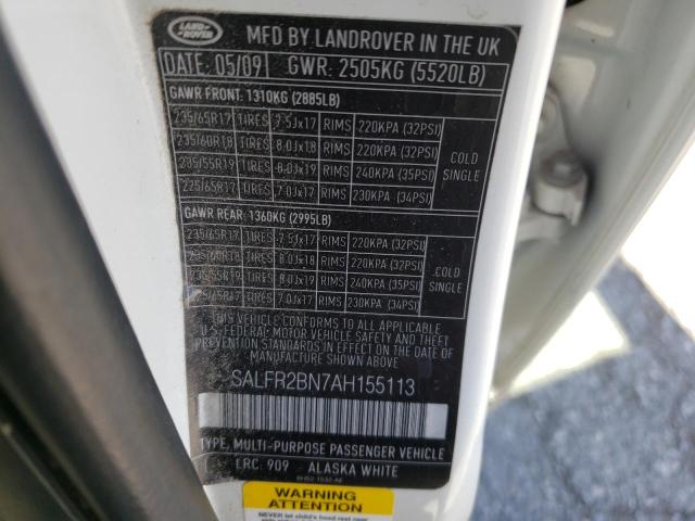 Photo 9 VIN: SALFR2BN7AH155113 - LAND ROVER LR2 HSE 