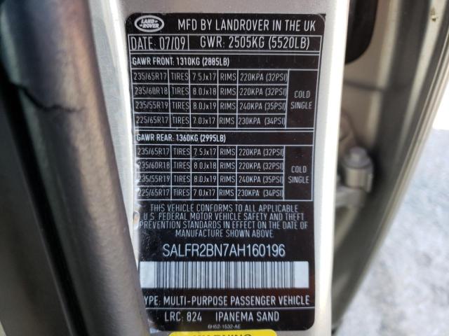 Photo 9 VIN: SALFR2BN7AH160196 - LAND ROVER LR2 HSE 