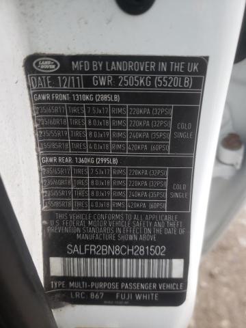 Photo 9 VIN: SALFR2BN8CH281502 - LAND ROVER LR2 HSE 