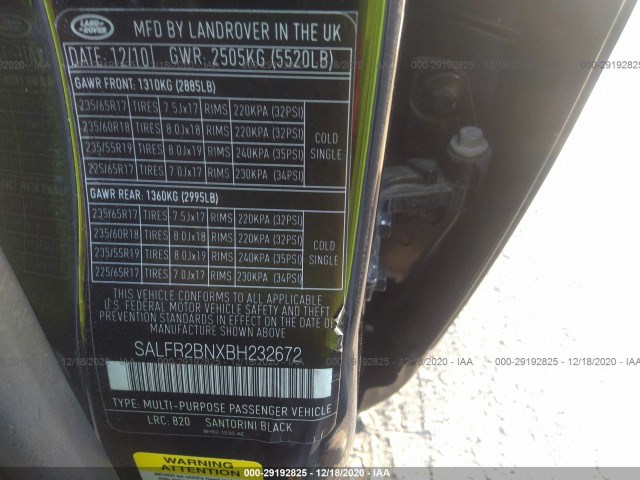 Photo 8 VIN: SALFR2BNXBH232672 - LAND ROVER LR2 