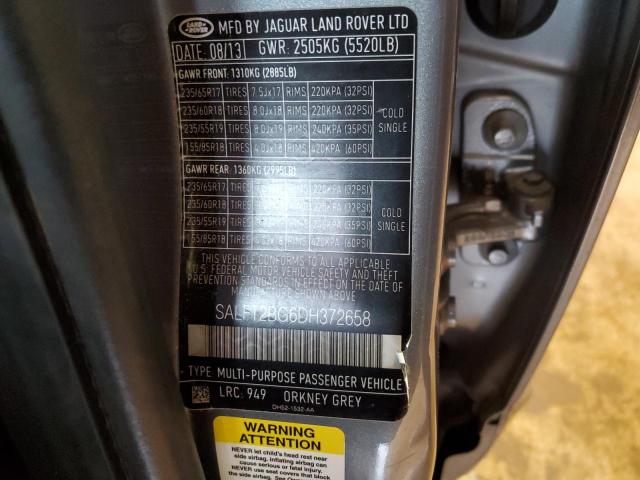 Photo 11 VIN: SALFT2BG6DH372658 - LAND ROVER LR2 HSE TE 