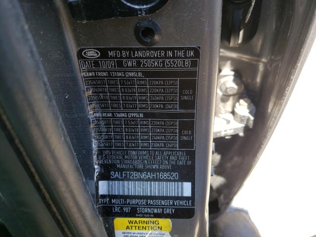 Photo 9 VIN: SALFT2BN6AH168520 - LAND ROVER LR2 HSE TE 