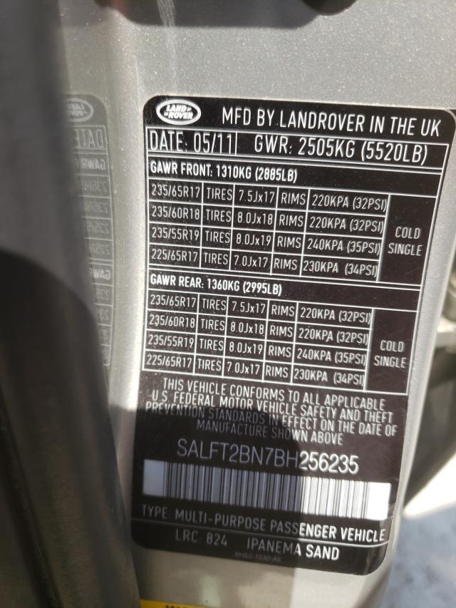 Photo 9 VIN: SALFT2BN7BH256235 - LAND ROVER LR2 HSE LU 