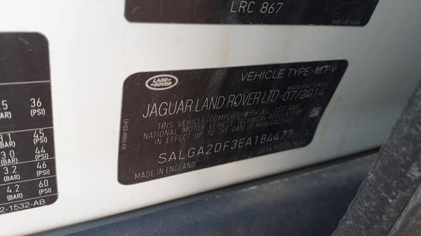 Photo 2 VIN: SALGA2DF3EA184477 - RANGE ROVER LAND ROVER 