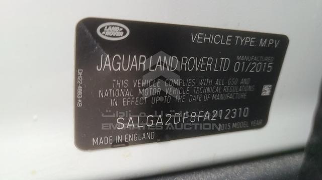 Photo 5 VIN: SALGA2DF8FA212310 - RANGE ROVER 