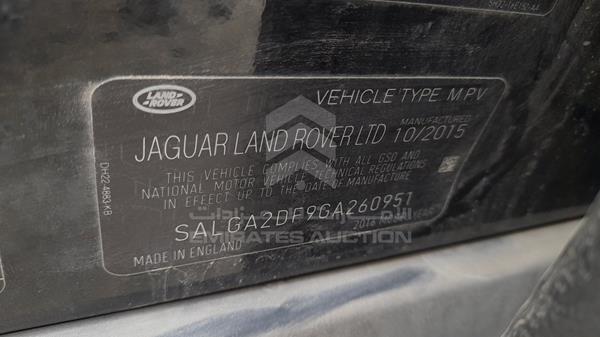 Photo 1 VIN: SALGA2DF9GA260951 - LAND ROVER RANGE ROVER 