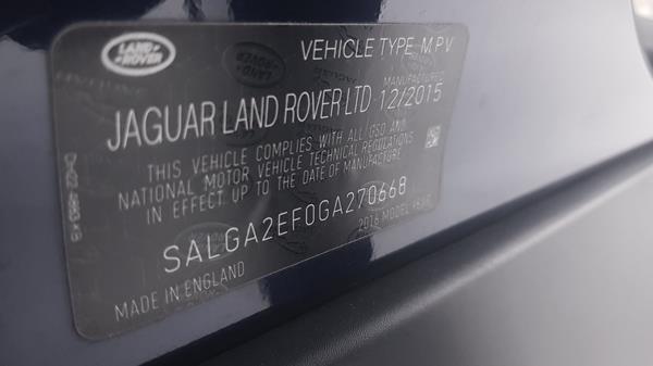 Photo 2 VIN: SALGA2EF0GA270668 - RANGE ROVER AUTOBIOGRAPHY 