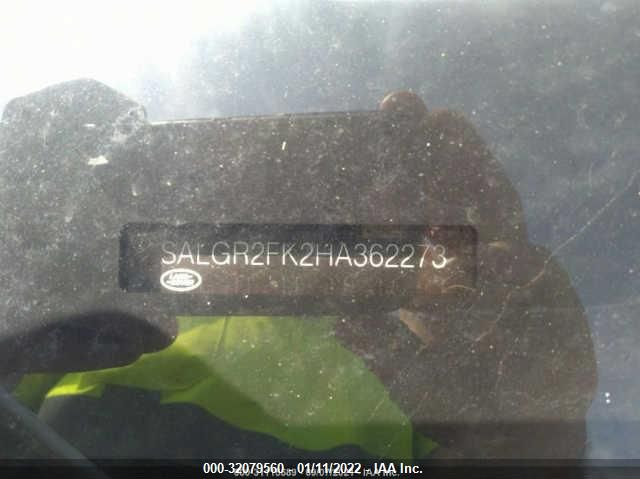 Photo 8 VIN: SALGR2FK2HA362273 - LAND ROVER RANGE ROVER 