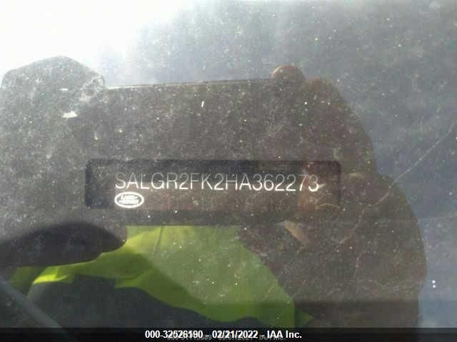 Photo 8 VIN: SALGR2FK2HA362273 - LAND ROVER RANGE ROVER 