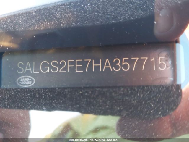 Photo 8 VIN: SALGS2FE7HA357715 - LAND ROVER RANGE ROVER 