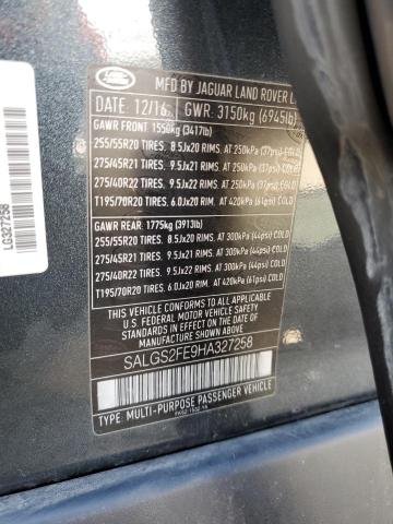 Photo 11 VIN: SALGS2FE9HA327258 - LAND ROVER RANGE ROVE 