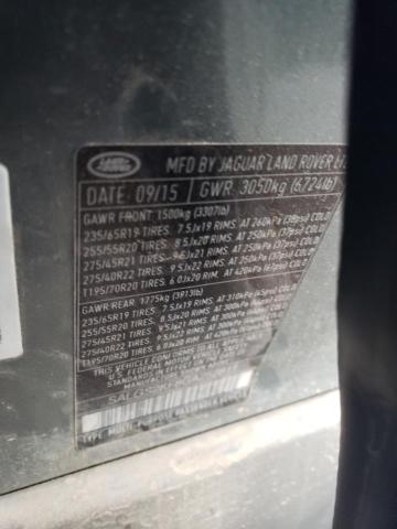 Photo 11 VIN: SALGS2KF8GA252811 - LAND ROVER RANGE ROVE 