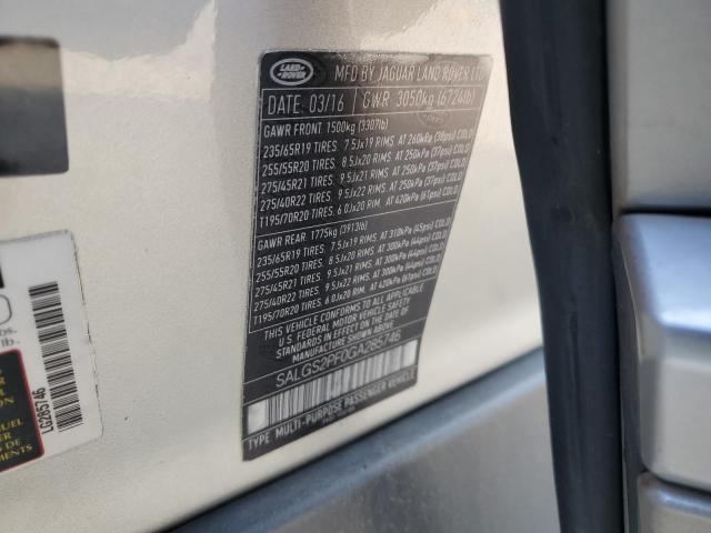 Photo 12 VIN: SALGS2PF0GA285746 - LAND ROVER RANGE ROVE 