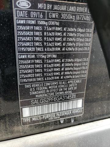 Photo 11 VIN: SALGS2PF6GA314571 - LAND ROVER RANGE ROVE 