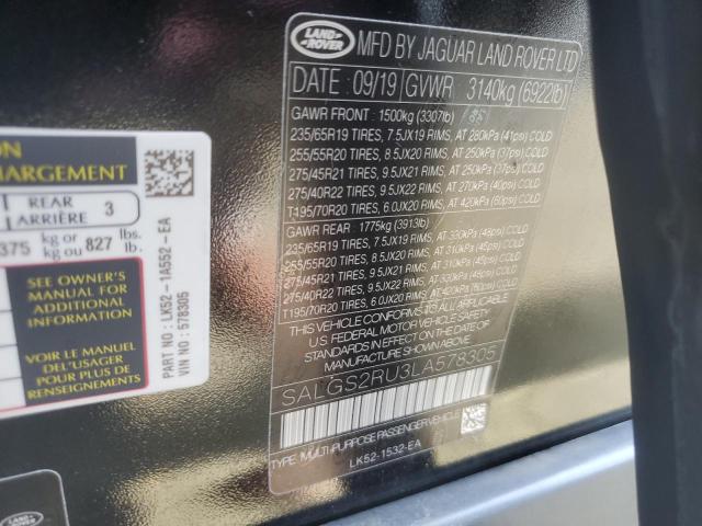 Photo 12 VIN: SALGS2RU3LA578305 - LAND ROVER RANGE ROVE 