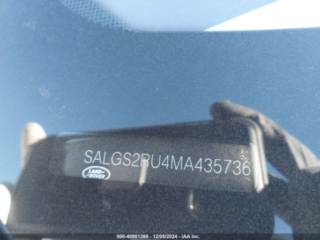 Photo 8 VIN: SALGS2RU4MA435736 - LAND-ROVER RANGE ROVER 